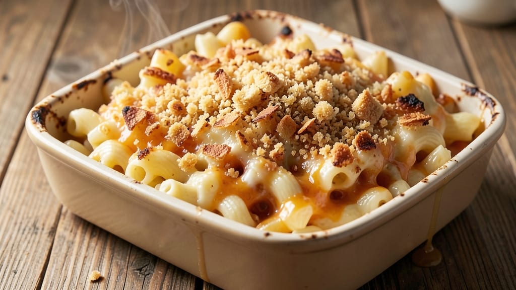 Baked Creamy Mac and Cheese Recipe with Bread Crumbs: Crispy-Topped Comfort in One Pan