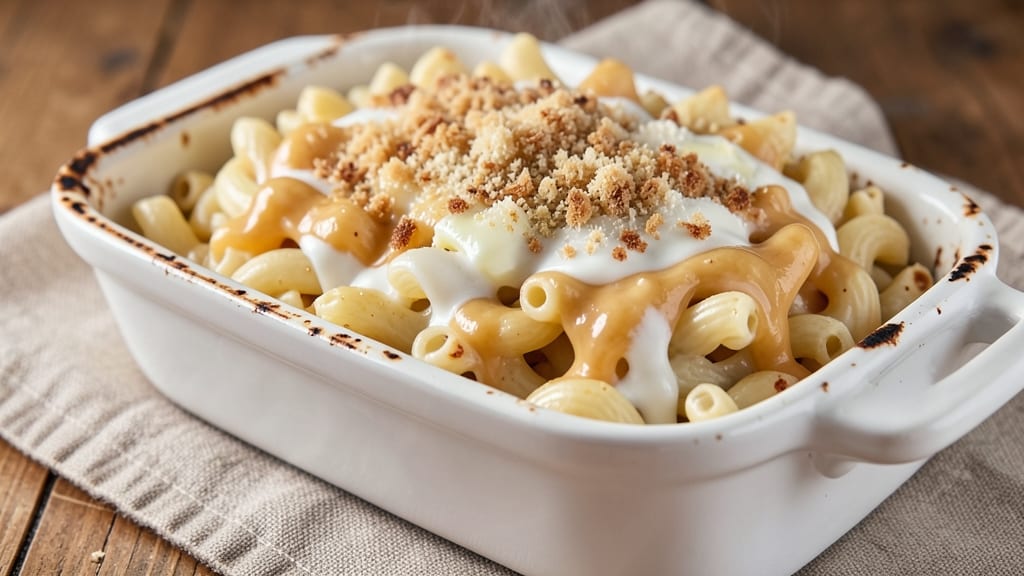 Baked Mac and Cheese Stovetop Recipe: Double-Creamed Velvety Richness