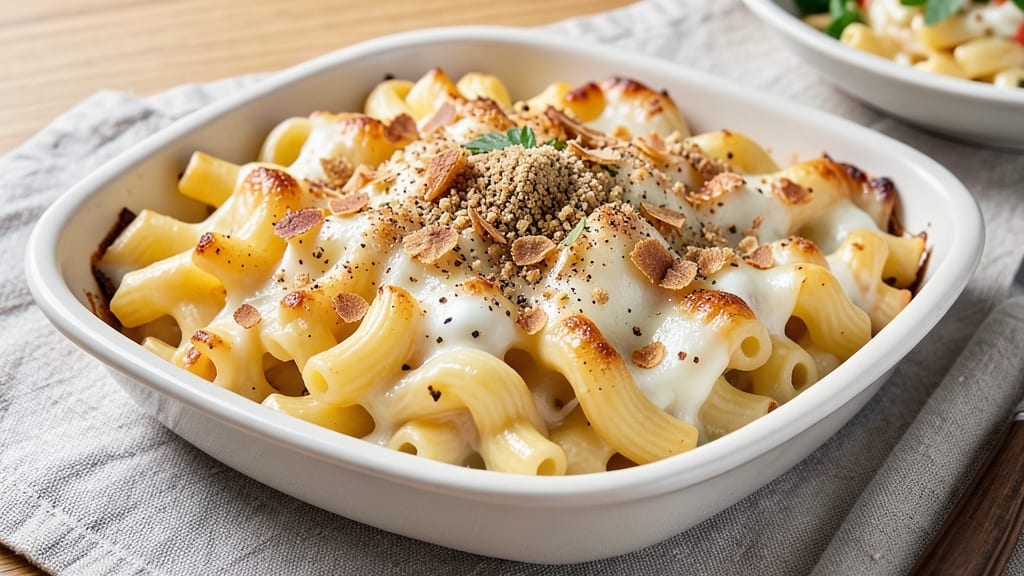 Baked Mac and Cheese Recipe for 10: Crowd-Pleasing Crispy Top, Melty Center