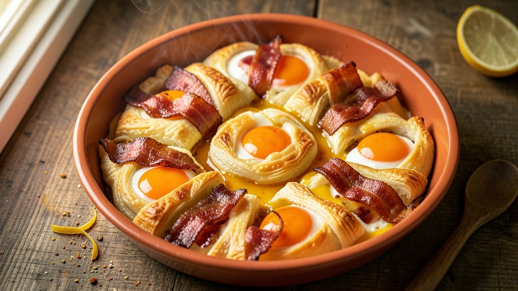 Bacon, Egg, and Cheese Pockets Recipe: Flaky Pastry Wrapped in Crispy Crusts