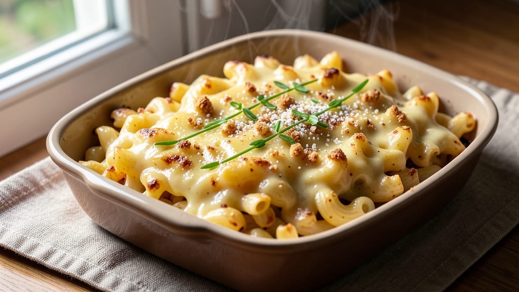 Baked Macaroni and Cheese Recipe Without Milk: Dairy-Free Cheese Sauce With Crispy Top