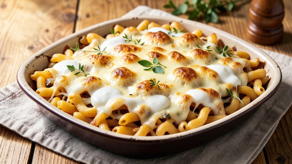 Banza Baked Mac and Cheese Recipe: Triple-Cheese Layers With Crispy Breadcrumb Crown