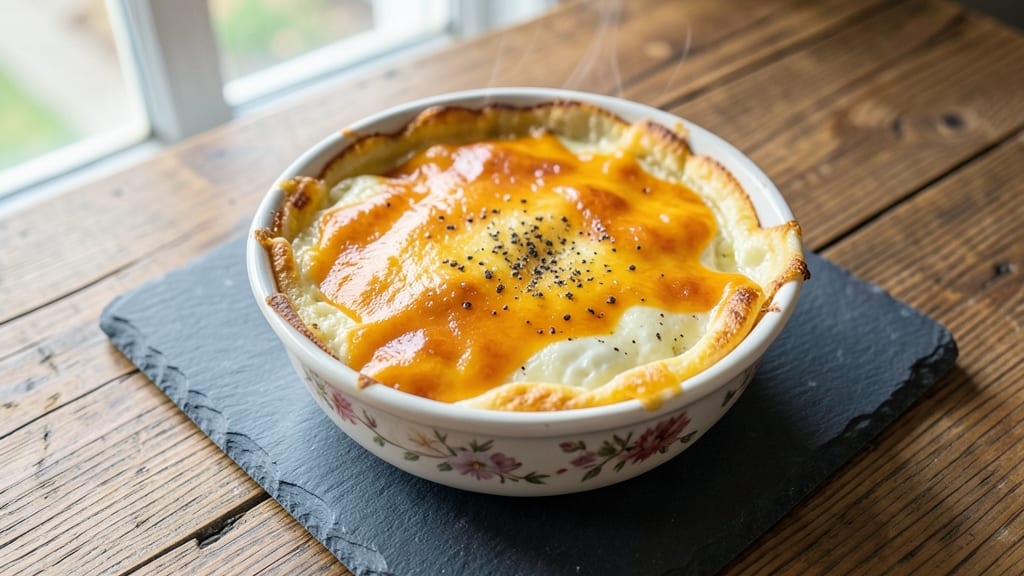 Baked Cheese Omelette Recipe: Golden Crust, Gooey Cheese Center