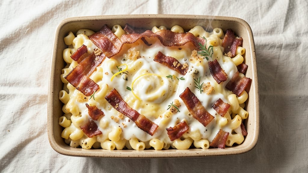 Bacon Mac and Cheese Casserole Recipe: Crispy Top, Melty Cheese Heaven