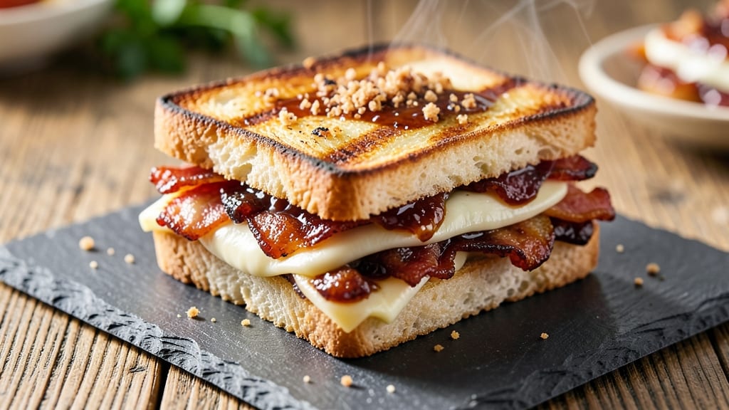 Bacon Jam Grilled Cheese Recipe: Smoky Sweetness Between Crispy Layers