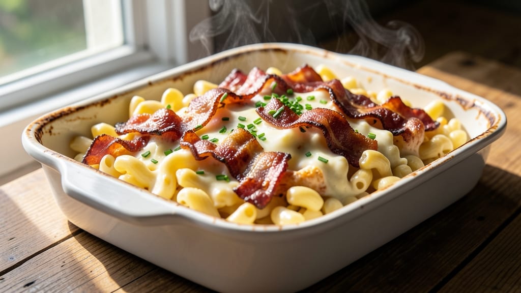 Bacon Ranch Macaroni and Cheese Recipe: Crispy Bacon Bits and Creamy Ranch Swirls