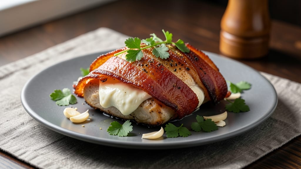 Bacon-Wrapped Cream Cheese Stuffed Chicken Breast Recipe: Triple-Layered Crunch and Juicy Surprise