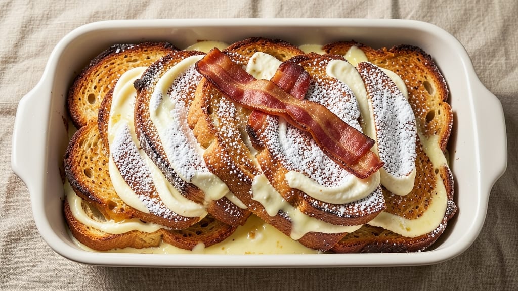 Baked French Toast with Cream Cheese Recipe: Crispy Edges, Gooey Cheese Streaks