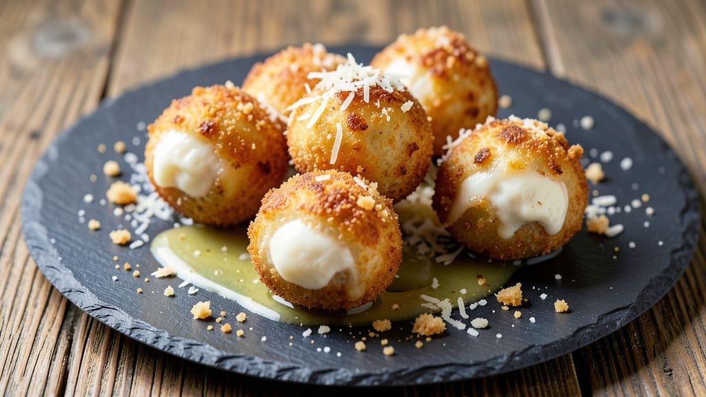 Baked Mozzarella Cheese Balls Recipe: Golden Crispy Shells With Melty Stretchy Centers