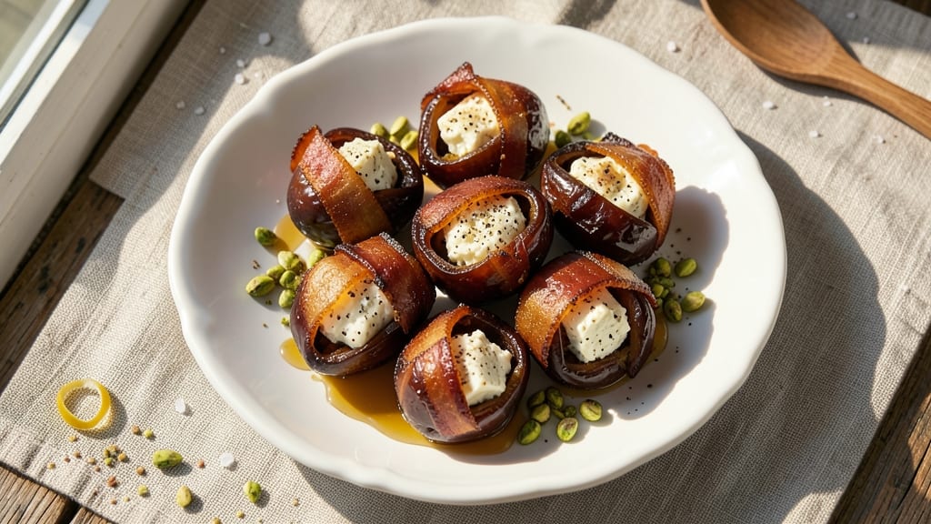Bacon Wrapped Dates Stuffed with Goat Cheese Recipe: Crispy Bites of Sweet-Savory Magic