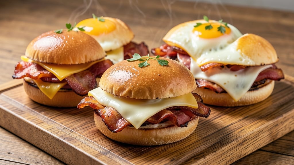 Bacon Egg and Cheese Sliders Recipe: Mini Breakfast Sandwiches With Crispy Edges