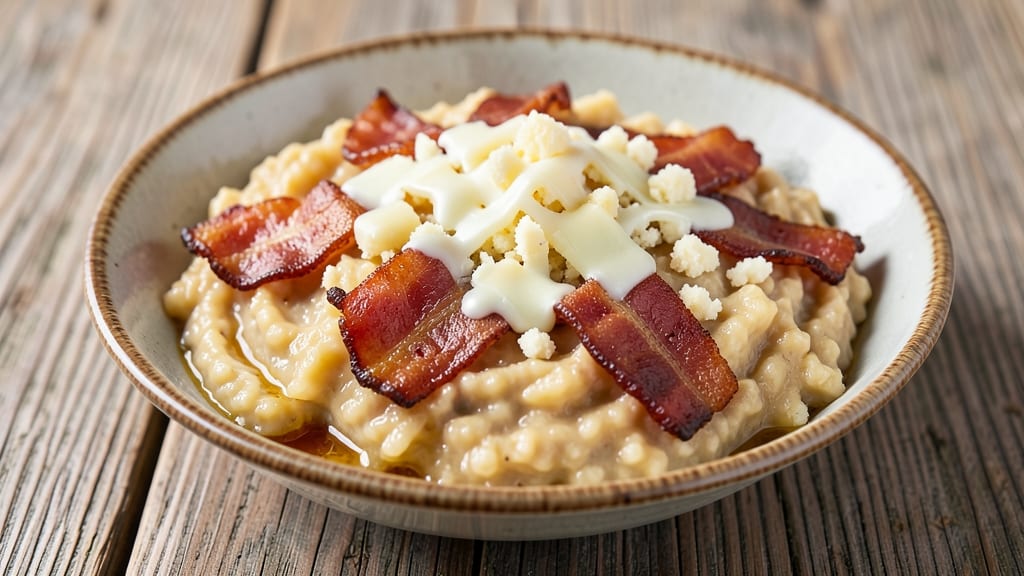 Bacon Cheese Grits Recipe: Smoky Crispy Top and Creamy Cheese Swirls