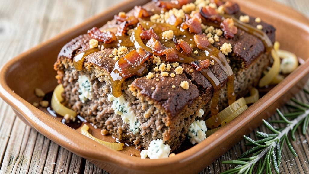 Bacon Blue Cheese Meatloaf Recipe: Smoky-Spiced Crunch and Creamy Bites