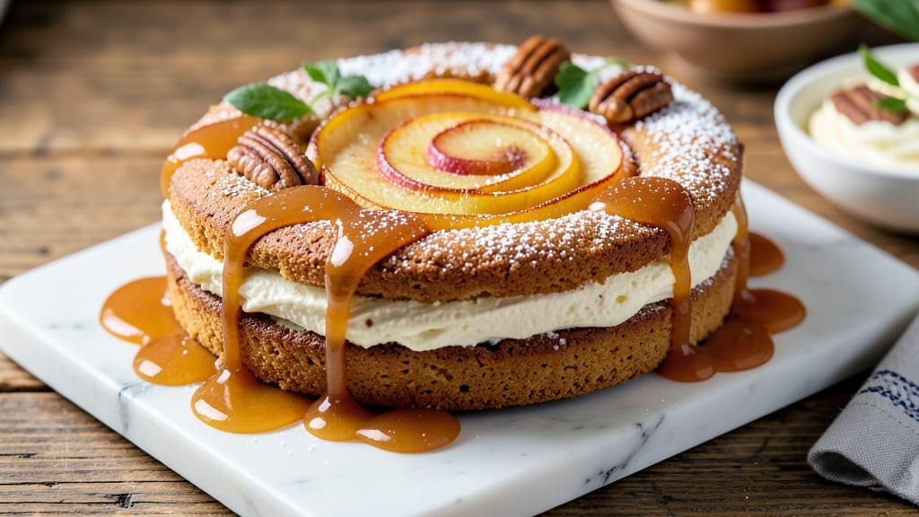 Apple Cream Cheese Pound Cake Recipe: Vanilla-Infused Layers With Gooey Streaks