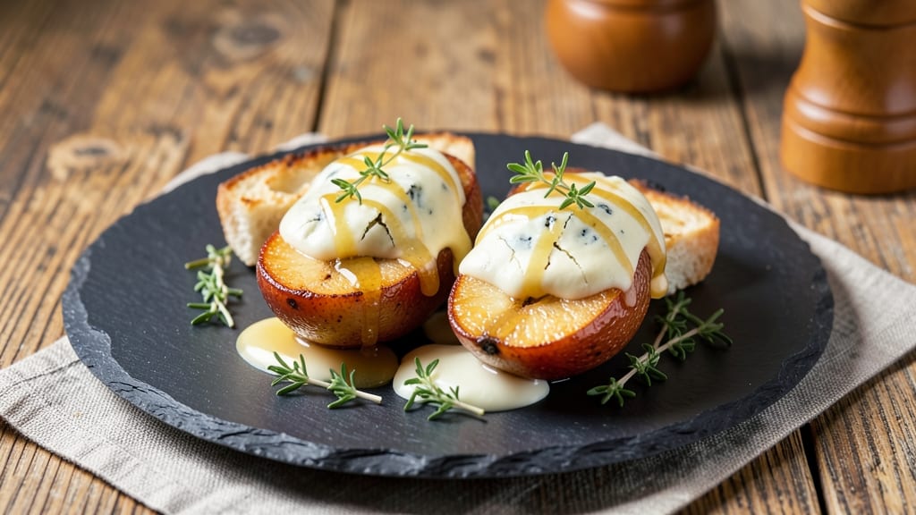 Baked Pear and Blue Cheese Recipe: Sweet-Tart Bites With Gooey Cheese Pairing