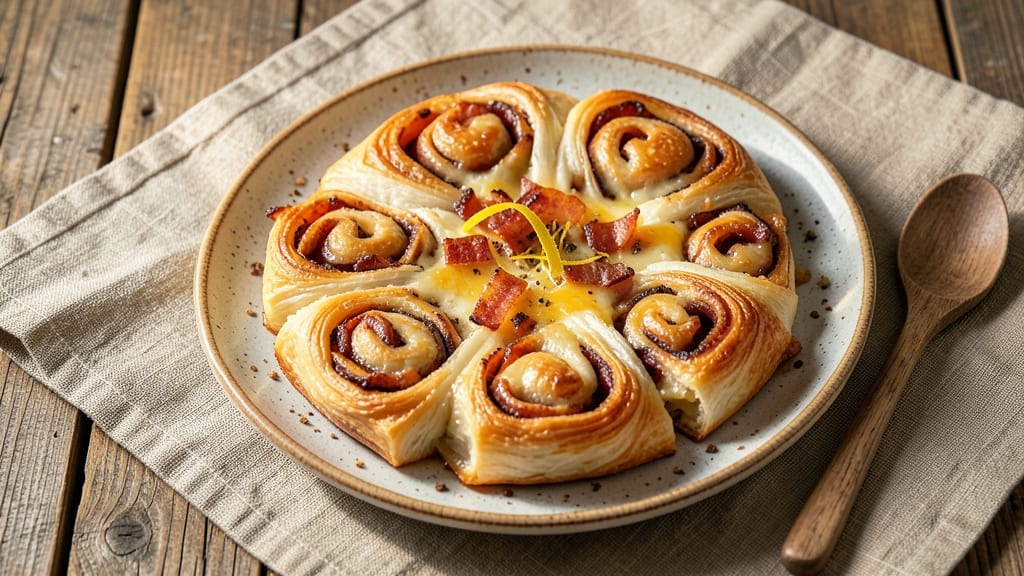 Bacon and Cheese Pinwheel Recipe: Smoky-Sweet Twists With Crispy Edges