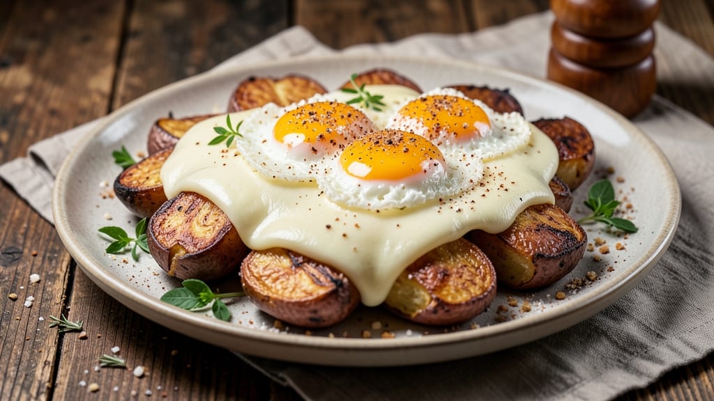 American Cheese Potato Recipe: Crispy Crust, Gooey Cheese Rivers