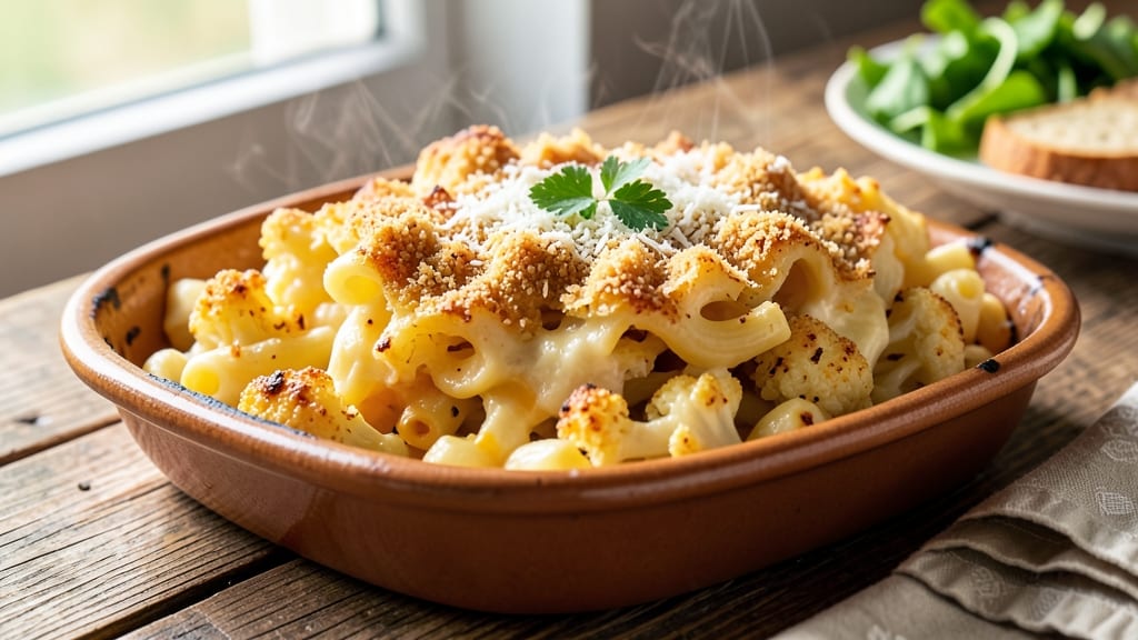 Baked Cauliflower Mac and Cheese Recipe: Crispy Top, Melty Cheese Magic