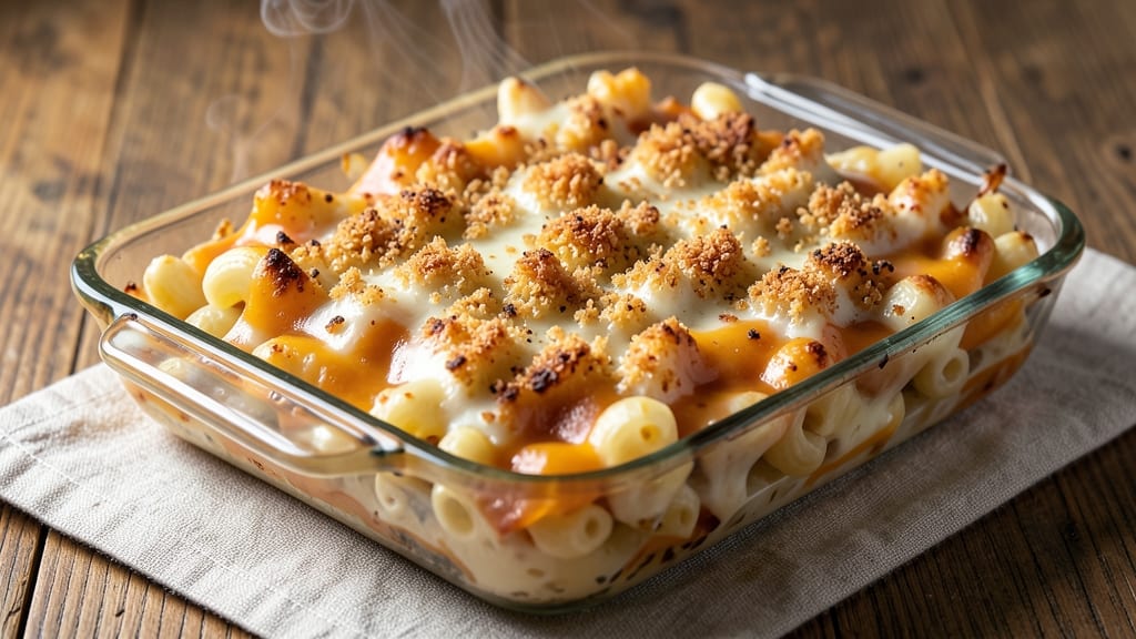 Baked Mac and Cheese Recipe 8x8 Pan: Triple-Layered Crisp With Gooey Core