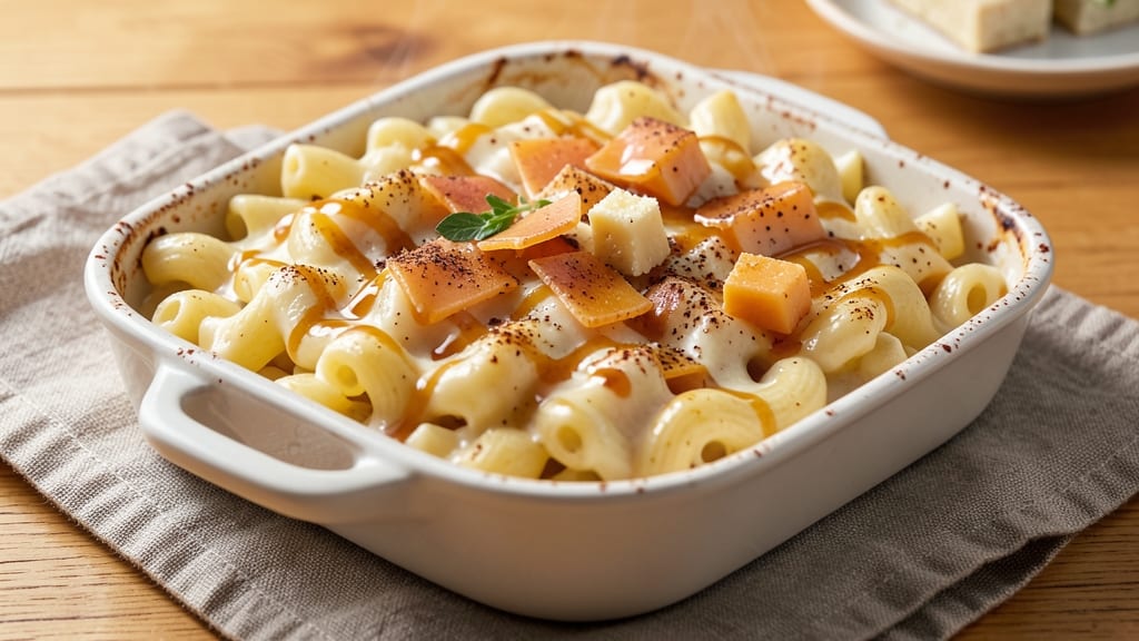 Baked Mac and Cheese Recipe Sharp Cheddar: Crispy Top, Gooey Streaks Inside