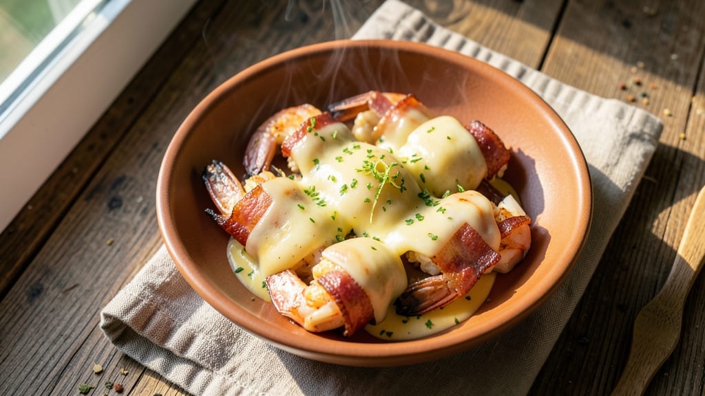 Bacon-Wrapped Shrimp With Cheese Recipe: Smoky, Melty Bites in 20 Minutes