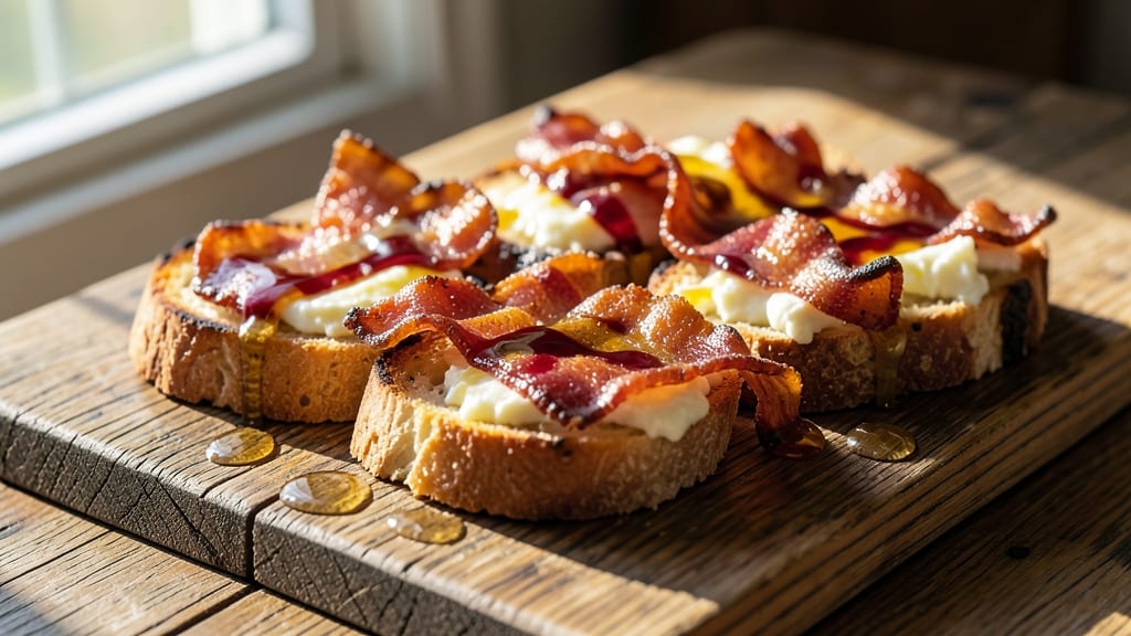 Almond Bacon Cheese Crostini Recipe: Crispy Toasted Bites with Nutty-Smoky Flavor