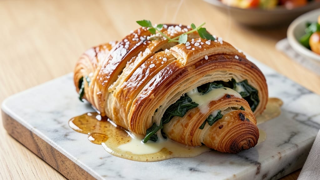 Au Bon Pain Spinach and Cheese Croissants Recipe: Flaky Layers With Herbed Cheese Filling