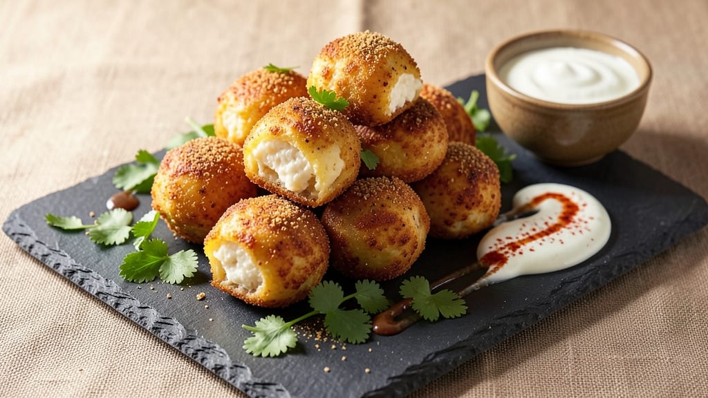 Aloo Cheese Balls Recipe: Spiced Potato and Cheese Bites With Crunchy Coating