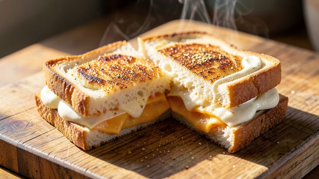 American Grilled Cheese Recipe: Crispy-Golden Crusts and Melted Cheese Rivers