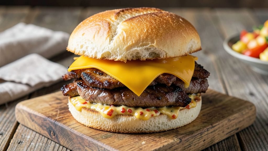 Arby's Roast Beef and Cheddar Cheese Sandwich Recipe: Smoky-Sweet Meat and Sharp Cheese Stack