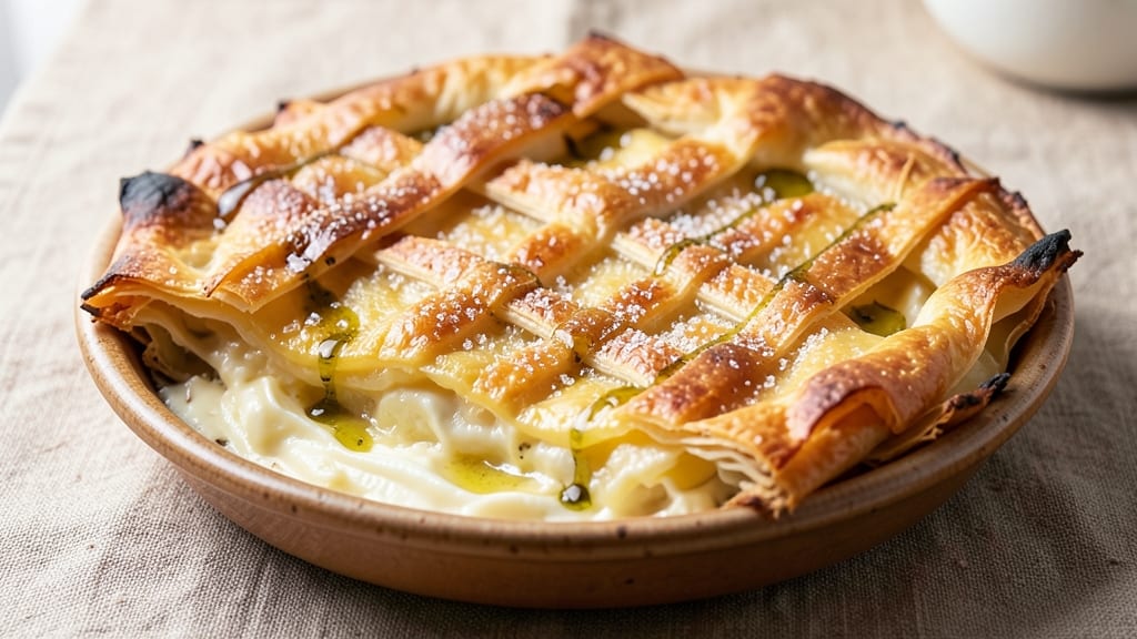 Arabic Cheese Pie Recipe: Flaky Pastry Crust With Tangy Akkawi Cheese