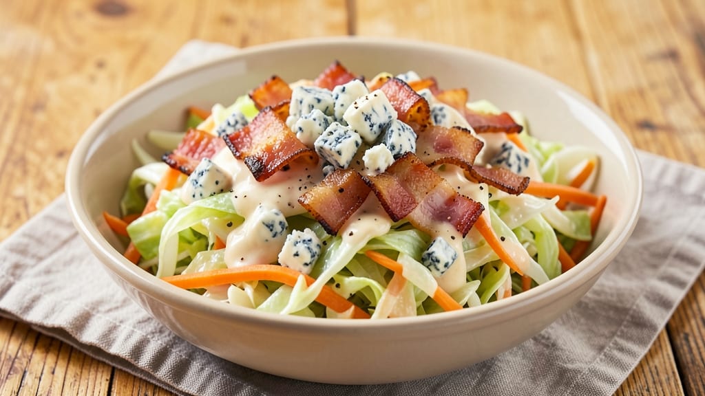 Bacon Blue Cheese Coleslaw Recipe: Smoky Tang and Crunchy Crunch in One Bowl