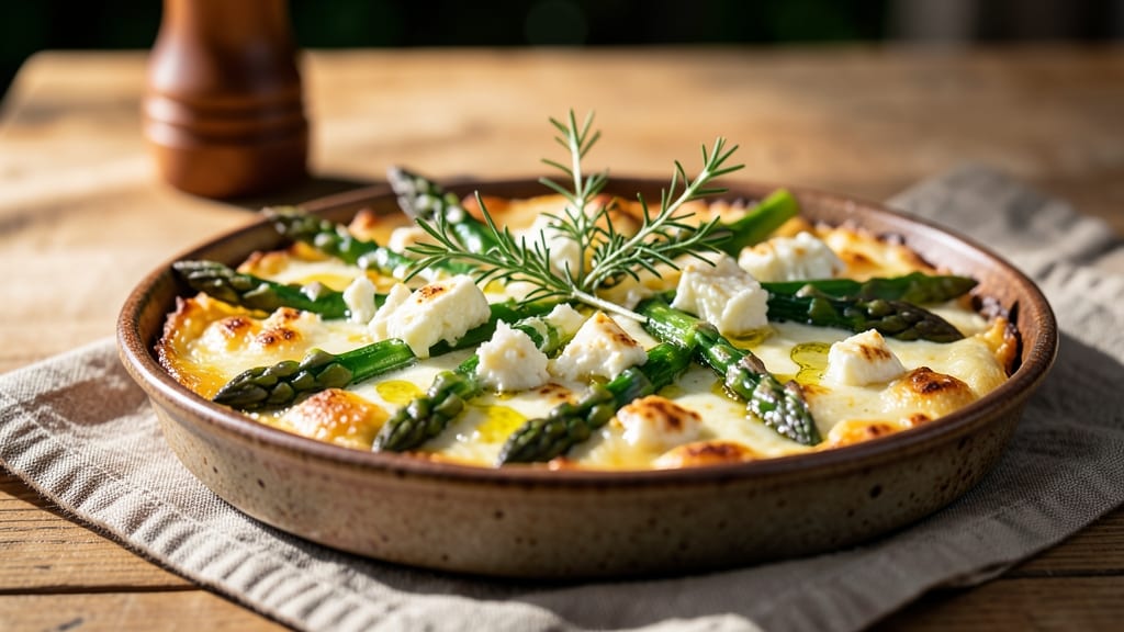 Asparagus and Goat Cheese Frittata Recipe: Crispy Edges, Creamy Cheese Swirls
