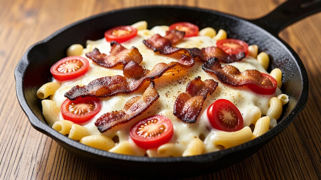 Bacon Tomato Mac and Cheese Recipe: Smoky Crispy Top With Sweet-Tart Bites