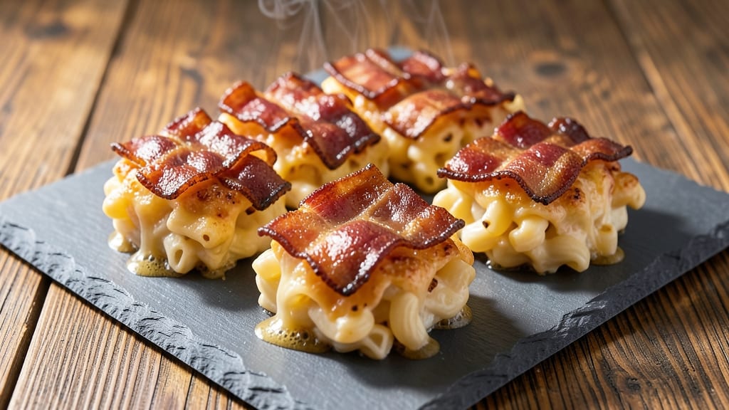 Bacon Mac and Cheese Bites Recipe: Crispy-Edged Cheese-Crusted Appetizers
