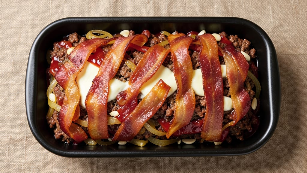 Bacon-Wrapped Meatloaf Stuffed With Babybel Cheese Recipe: Crispy Edges and Gooey Pull-Apart Magic
