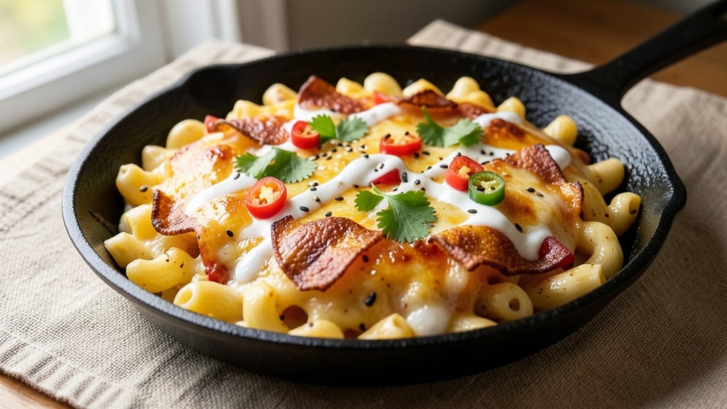 Baked Taco Mac and Cheese Recipe: Crispy Top Meets Spicy Layered Cheese Bliss