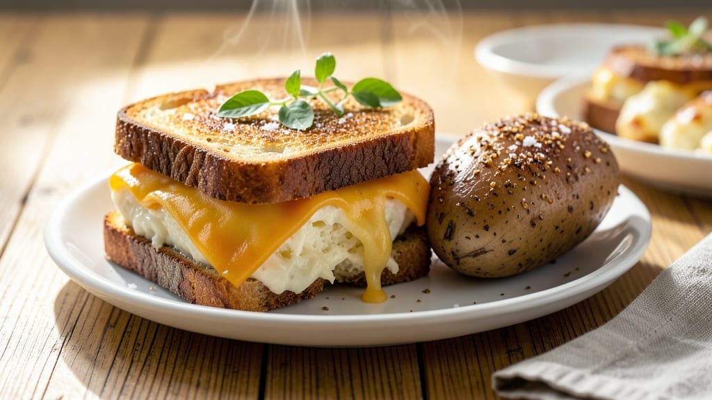 Baked Potato Grilled Cheese Recipe: Crispy Crust Meets Melty Cheese Magic