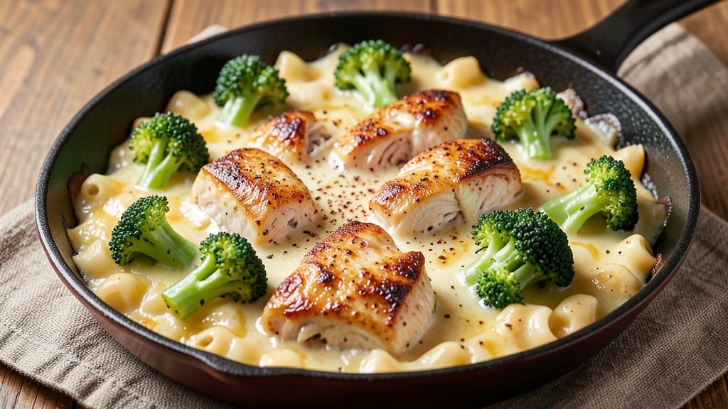 Baked Mac and Cheese with Chicken and Broccoli Recipe: One-Pan Protein-Packed Comfort Dinner