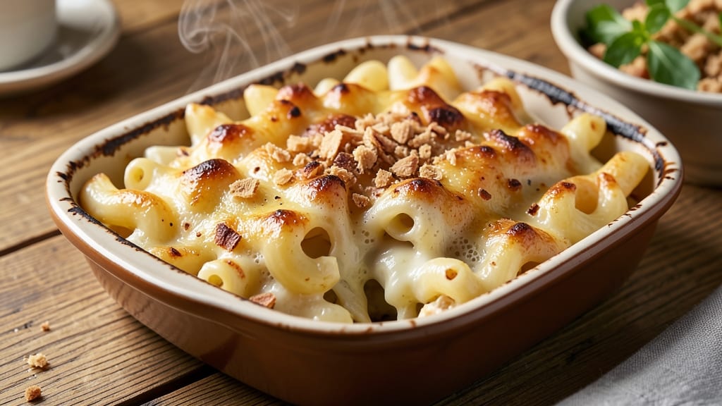 8x8 Macaroni and Cheese Recipe: Triple-Layered Crunch and Gooey Core