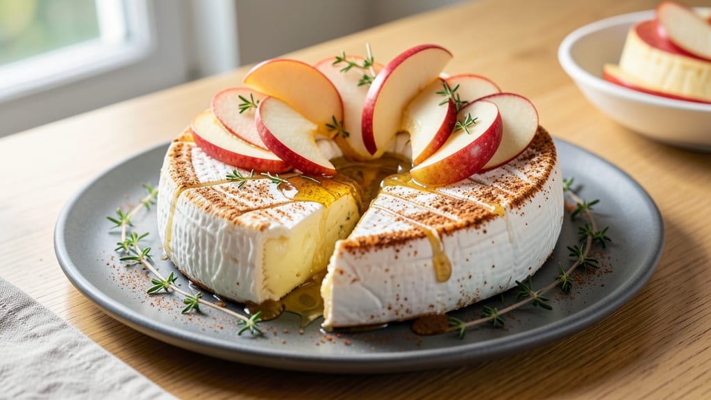 Baked Brie Cheese with Apples Recipe: Honey-Glazed Caramelization and Crispy Top
