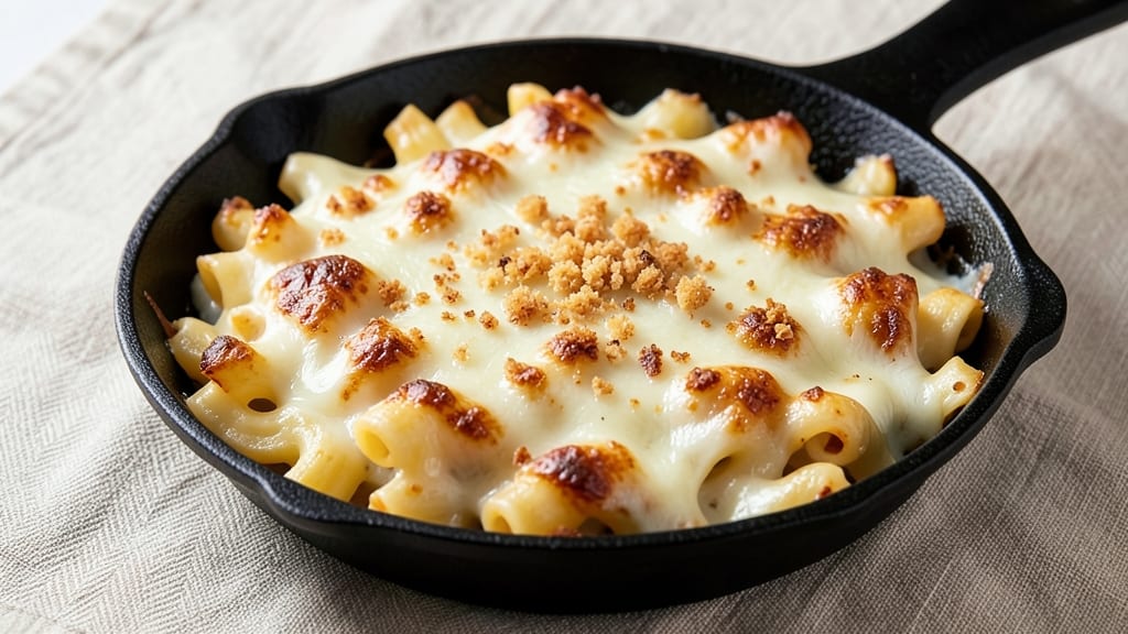Baked Mac and Cheese Topping Recipe: Crispy Breadcrumb Crown With Sharp Cheddar Crunch