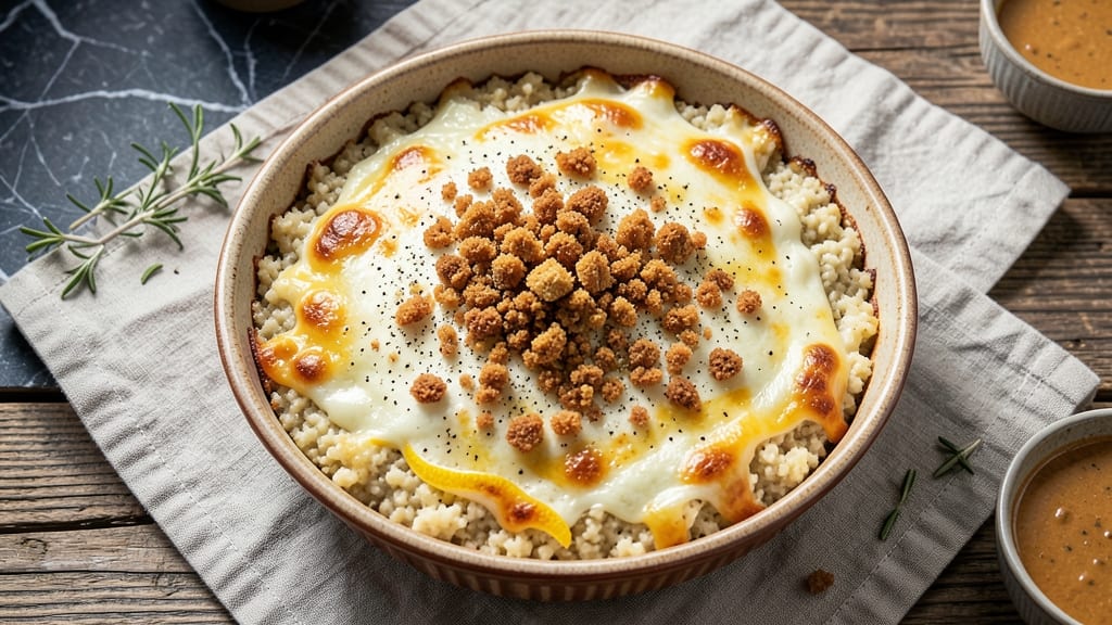 Baked Cheese Grits Casserole Recipe: Crispy Top, Melty Cheese Rivers