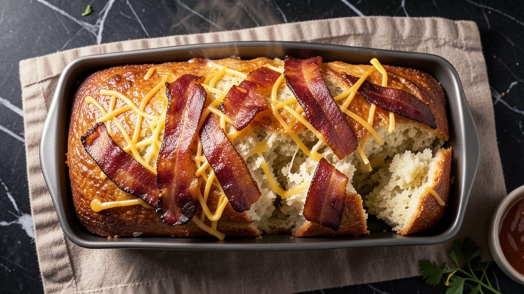 Bacon Cheese Bread Machine Recipe: Triple-Layered Crunch With Gooey Pulls