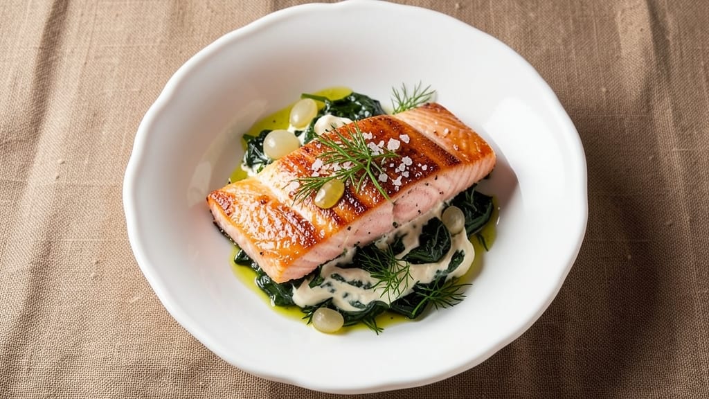 Baked Salmon Stuffed With Spinach and Cream Cheese Recipe: Herbed Cream Cheese Center That Melts Perfectly