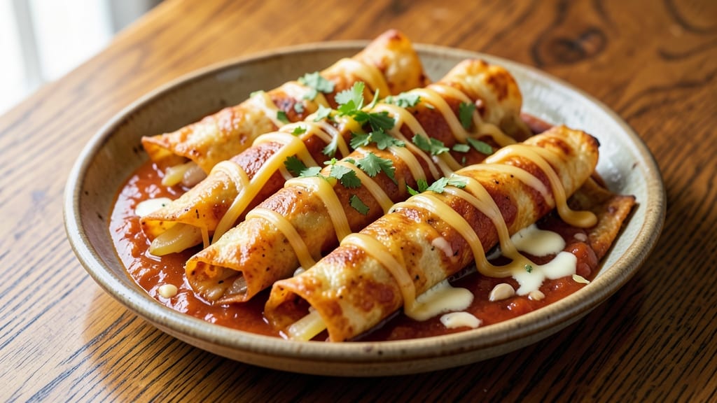 Amy's Cheese Enchiladas Copycat Recipe: Crispy Tortilla Crown With Smoky Cheddar Rivers