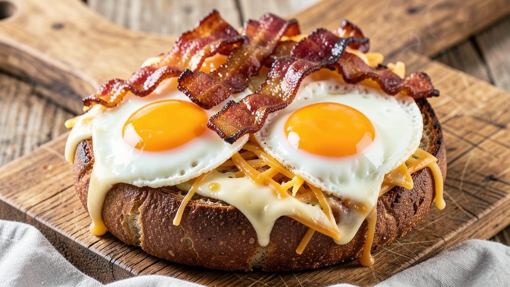 Bacon, Egg, and Cheese Bread Recipe: Crispy-Golden Bites With Melty Centers