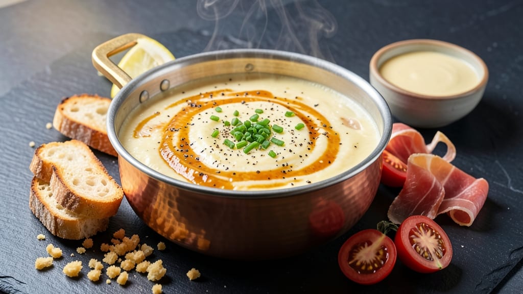Asiago Cheese Fondue Recipe: Nutty Melt With Crispy Breadcrumb Topping