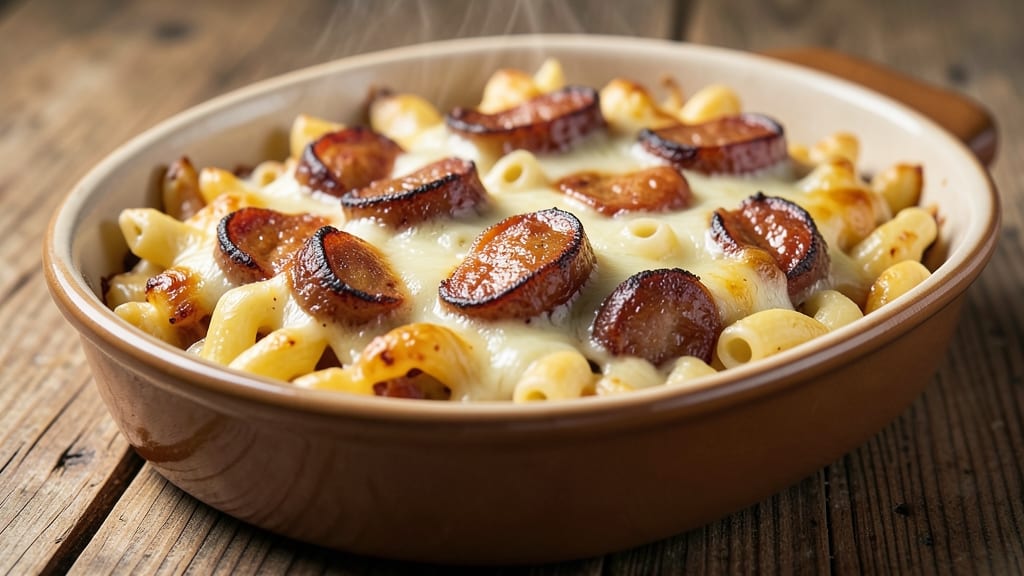 Baked Mac and Cheese With Sausage Recipe: Crispy Top, Melty Meat-Packed Bites