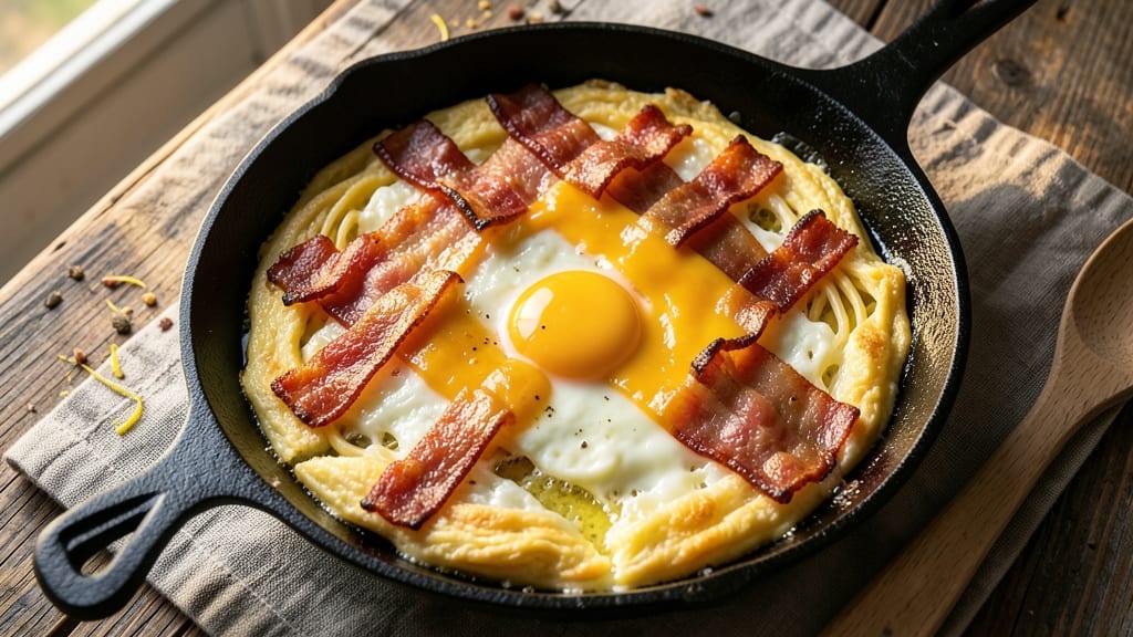 Bacon Egg Cheese Omelet Recipe: Smoky Crispy Edges and Fluffy Centers